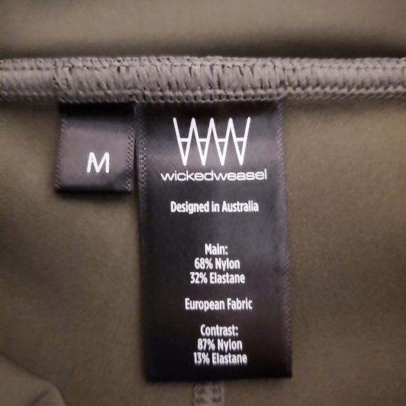 Wicked Weasel Womens Medium Sexy Reveal 742 Khaki/Green Mesh Crop Leggings  #209 - Picture 9 of 9